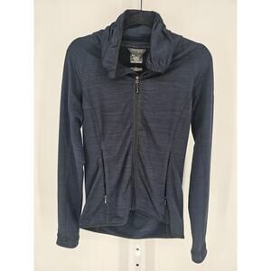 Moosejaw Mountaineering Womens Sz S Fitted Athletic Jacket Navy Blue